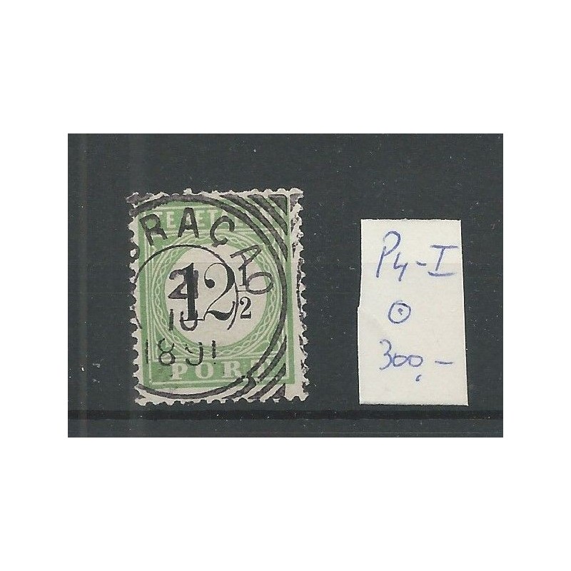 Curaçao P4-I  Postage due 1889   VFU/used  CV 300 € EXTREMELY FINE !!