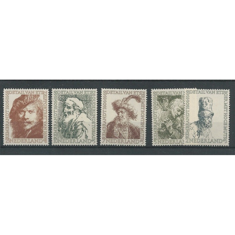 Nederland 671-675  Rembrandt  MNH/postfris  CV 35 €