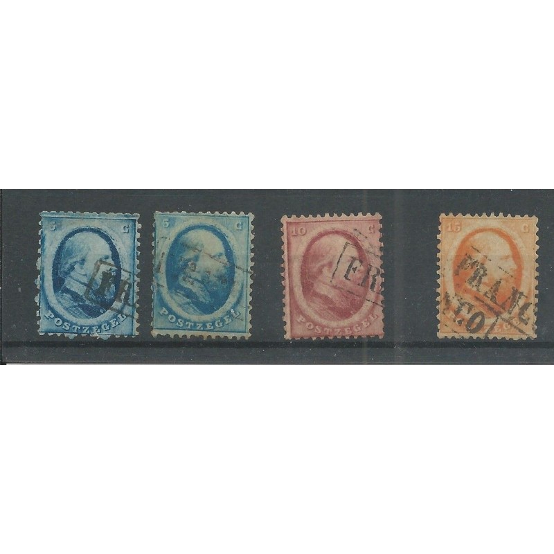 Netherlands 4-6 Willem III  1864 VFU/used  CV 170 €