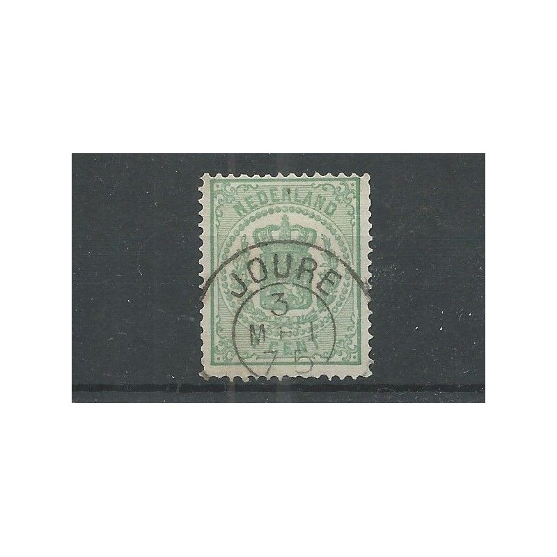 Nederland 15 Wapen "JOURE 1875" francotakje VFU/gebr  CV 160 €