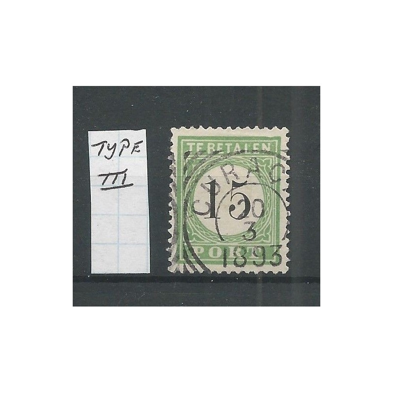Curaçao P5-III  Postage due 1889 VFU/used  CV 30 €
