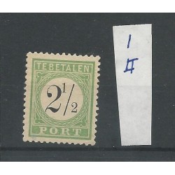 Curaçao P1-II Postage due 1889 MH/unused  CV 10  €