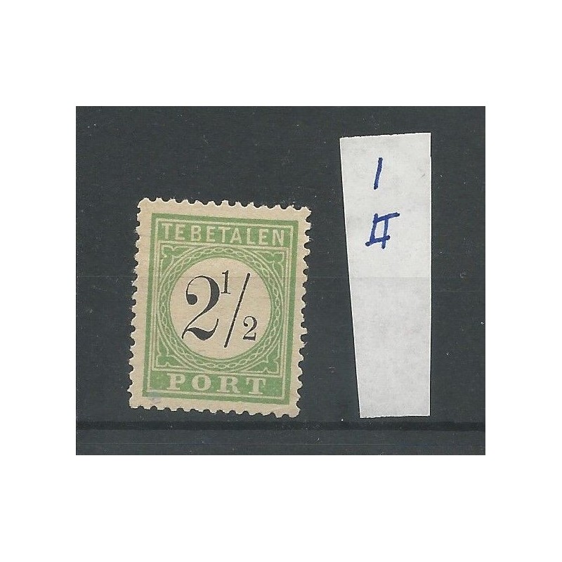 Curaçao P1-II Postage due 1889 MH/unused  CV 10  €