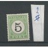 Curaçao P2-II Postage due 1889 MH/unused  CV 250  €