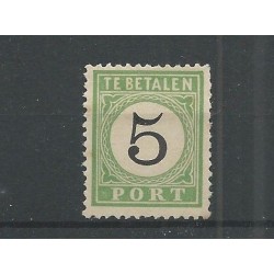 Curaçao P2fb "Open frame" Postage due 1889 MH/unused  CV 125  €