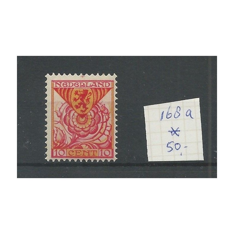 Nederland 168a  met paskruis  MH/ongebr  CV 50  €