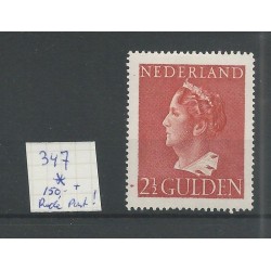 Netherlands 347 with "Rode punt naast 21/2" MH/unused  CV 150  €