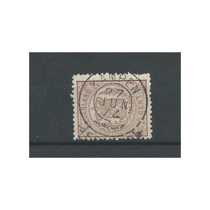 Nederland 13 met "KAMPEN 1874" franco-takje  VFU/gebr  CV 28+  €