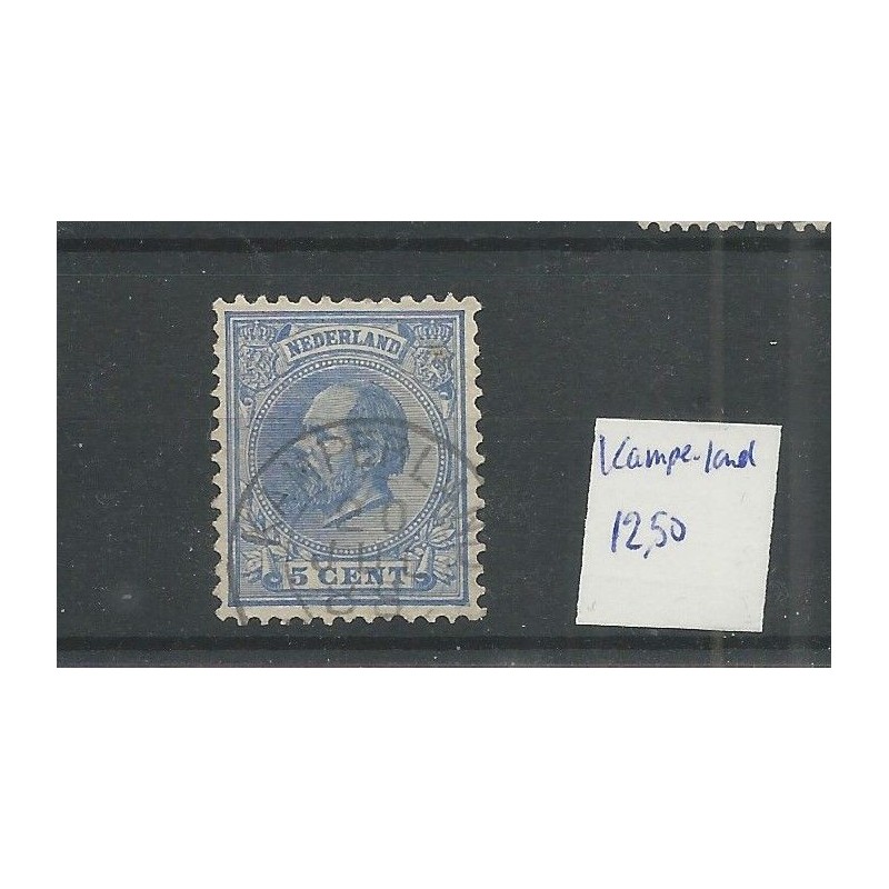 Nederland 19 met "KAMPERLAND 1888" VFU/gebr  CV 12,5 €