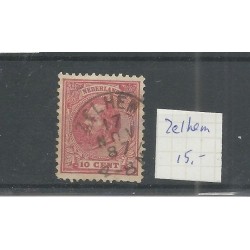 Nederland 21 met "ZELHEM 1887" VFU/gebr  CV 15+ €