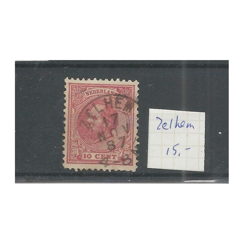Netherlands 21 with "ZELHEM 1887" VFU/used  CV 15+ €