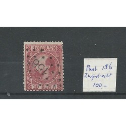Netherlands 8-II with numeral dot cancel 156  VFU/used  CV 100 €