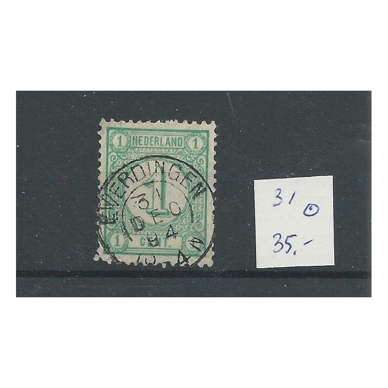 Nederland 31 met "EVERDINGEN 1894"  kleinrond VFU/gebr  CV 35 €