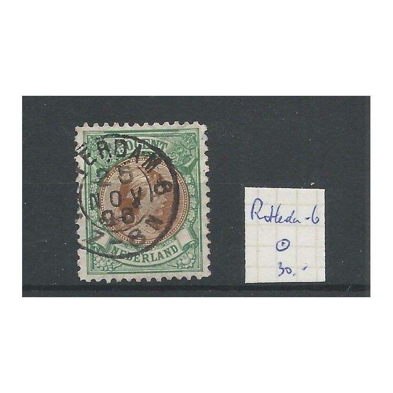 Nederland 45 met "ROTTERDAM 6  1896" kleinrond VFU/gebr CV 50 €