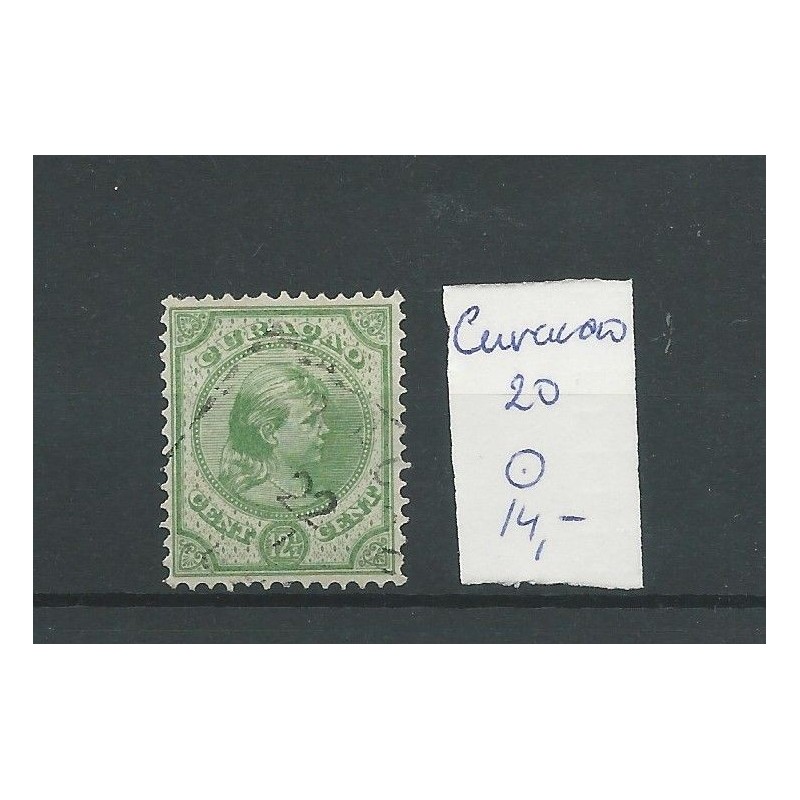 CURAÇAO 20 Wilhelmina 12,5ct   VFU/used  CV 14 €