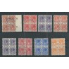 Netherlands R33-56 Four-sided Syncopated perforation in blocks of 4 VFU/used CV 1226 €  EXTREMELY FINE !!