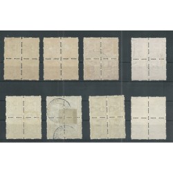 Netherlands R33-56 Four-sided Syncopated perforation in blocks of 4 VFU/used CV 1226 €  EXTREMELY FINE !!