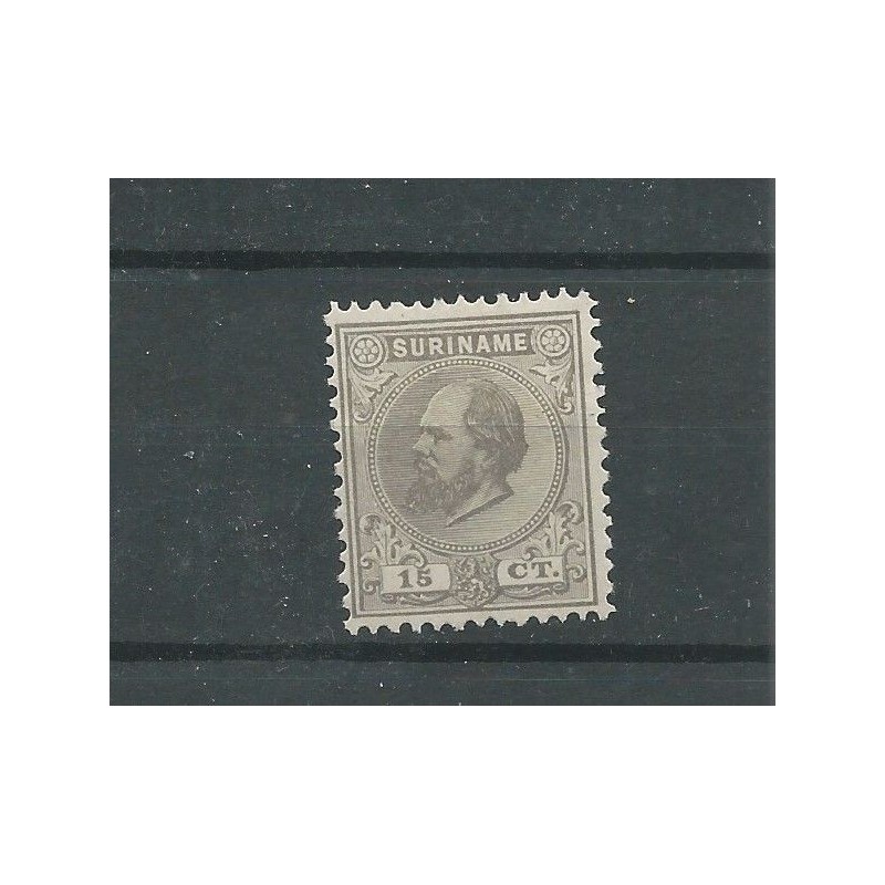 Suriname 8C Willem III   MH/ongebr CV 30 €  PRACHT !!