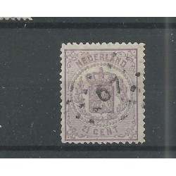 Netherlands 18 with Numeral dot cancel 67 without krul  VFU/used CV 250++ €