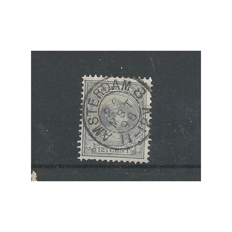 Netherlands 38 with "AMSTERDAM-8 1896" small round cancel VFU/used CV  20+ €