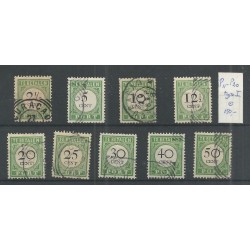 Curaçao P11-20 Postage due  Type I  VFU/used CV  150 €