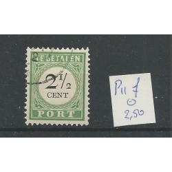 Curaçao  P11f "Lange breukstreep"  Postage due  VFU/used CV  2,5 €