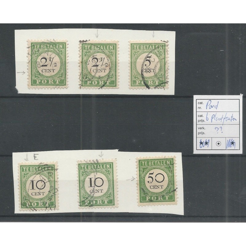Curacao  6 LEUKE plaatfoutjes Port 1892  VFU/gebr CV ?? €