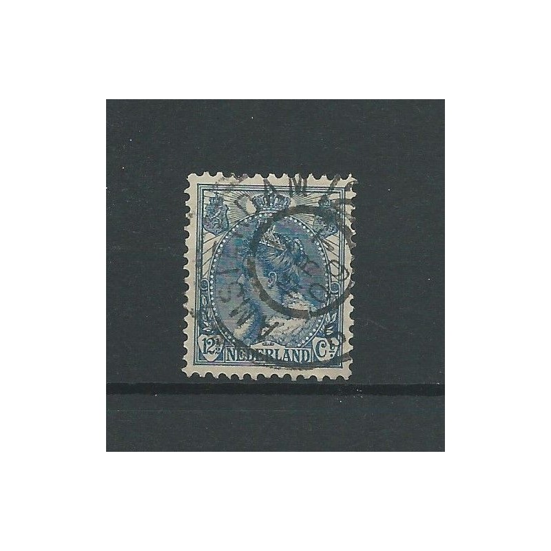 Nederland 63 met "AMSTERDAM-12 1909" grootrond   VFU/gebr CV 10 €