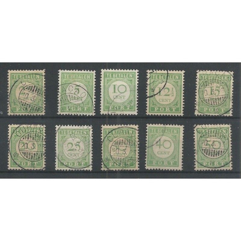 Curacao  P21-30  Port 1915  VFU/gebr CV 23 €