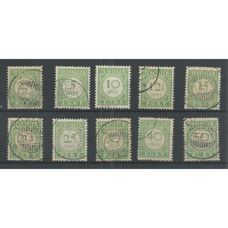 Curaçao  P21-30  Postage due 1915  VFU/used CV 23 €