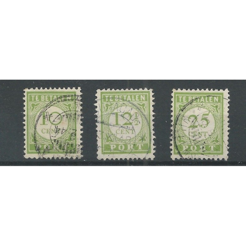 Curacao  P31-33  Port 1915  VFU/gebr  CV 95 €