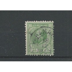 Suriname 9C  Willem III 1873  VFU/gebr CV 40 €