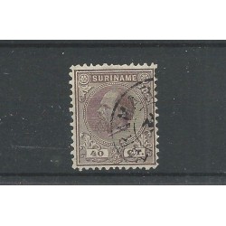 Suriname 12C  Willem III 1873  VFU/gebr CV 40 €