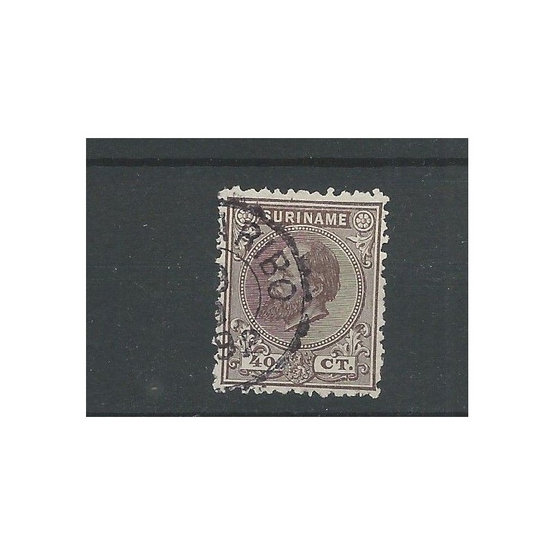 Suriname 12C Willem III 1873   VFU/gebr CV 40 €