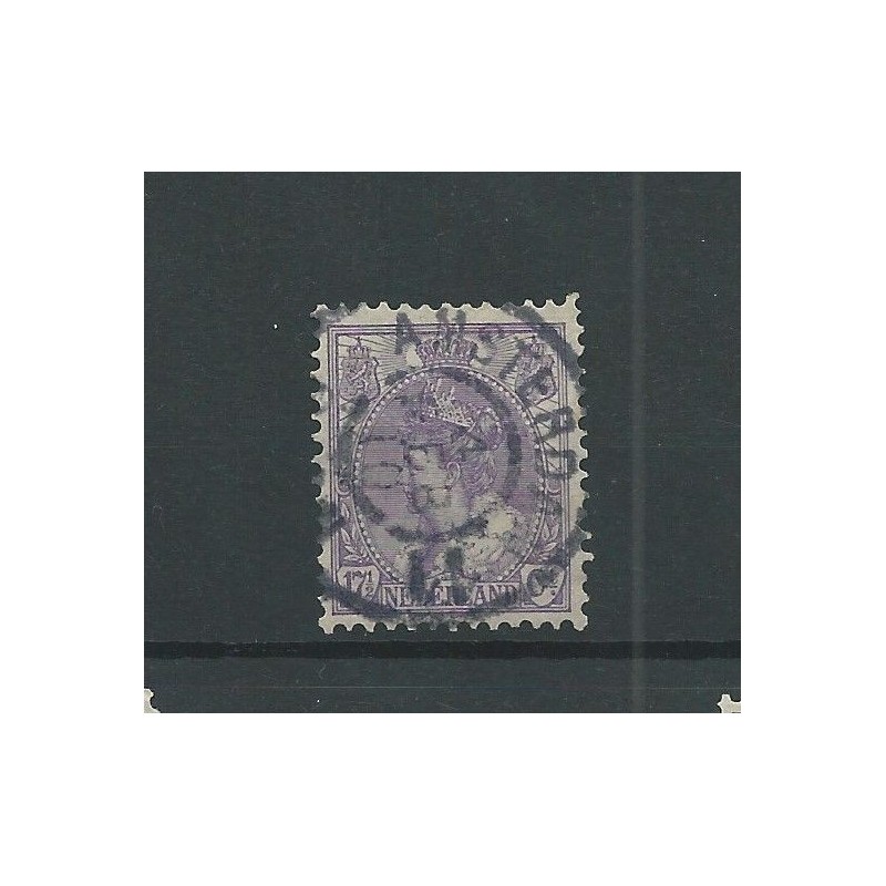 Netherlands 66 with "AMSTERDAM-11 1908" large round cancel   VFU/used CV 21 €