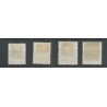 Suriname 37-40 Provisional issue  VFU/used CV 227 €