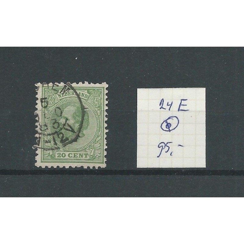 Netherlands 24E  Willem III 1872 SUPERB  VFU/used  CV 95 €