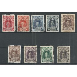 Suriname 118-126  Wilhelmina  VFU/used CV 45 €
