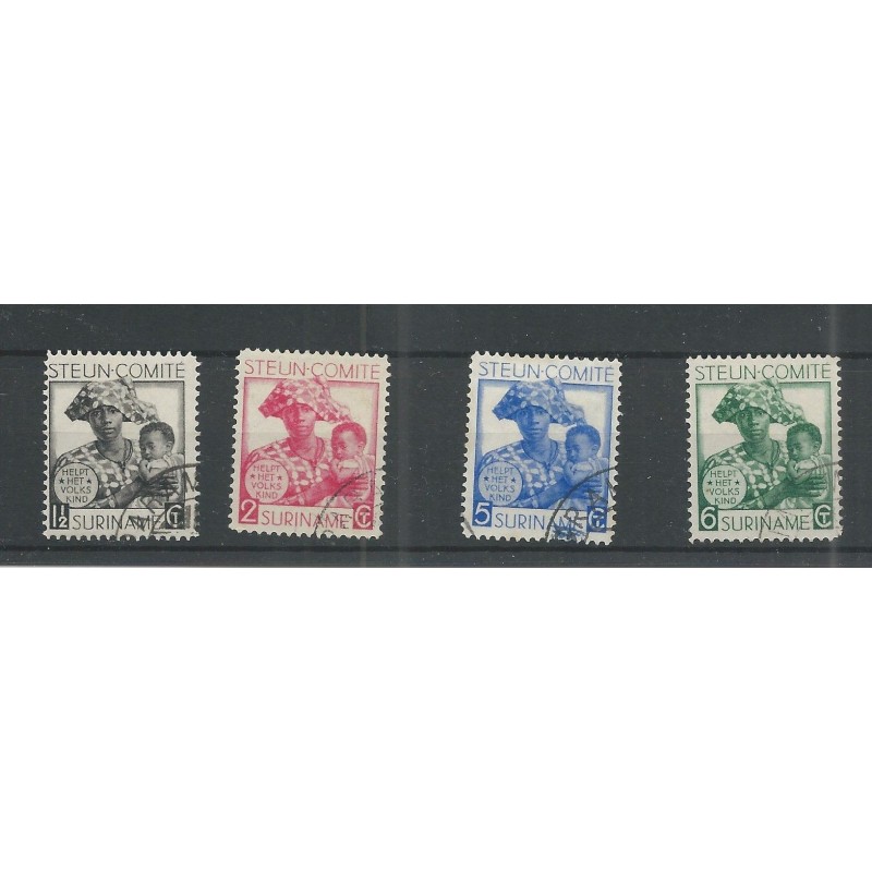 Suriname 146-149 Steuncomité VFU/gebr CV 22,5 €