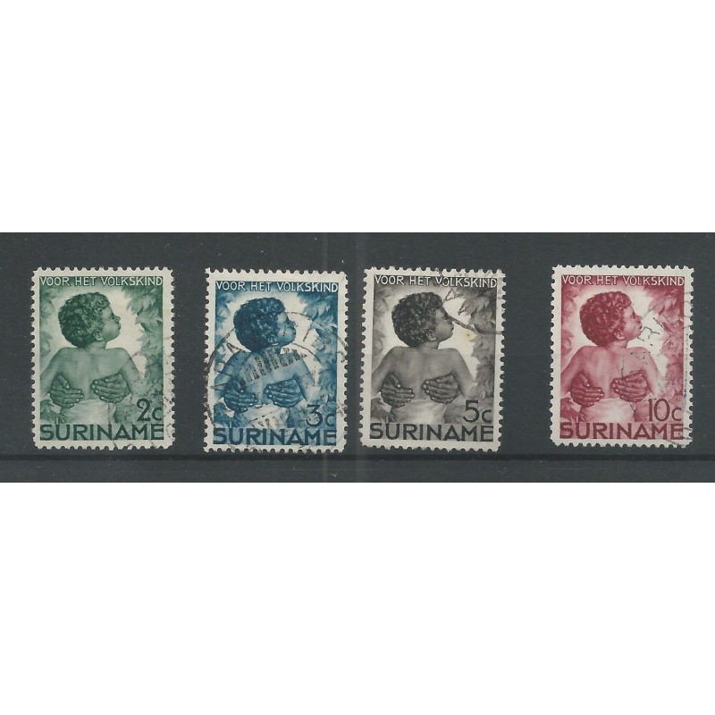 Suriname 179-182 Kinderzegels  VFU/gebr CV 12,8€