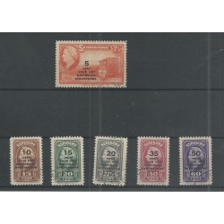 Suriname 214-219 Steunfonds VFU/used  CV  19 €