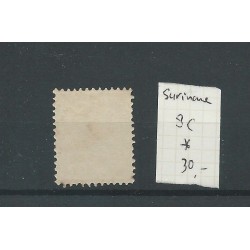 Suriname 8C  willem III 1873  MH/ongebr CV 30 €