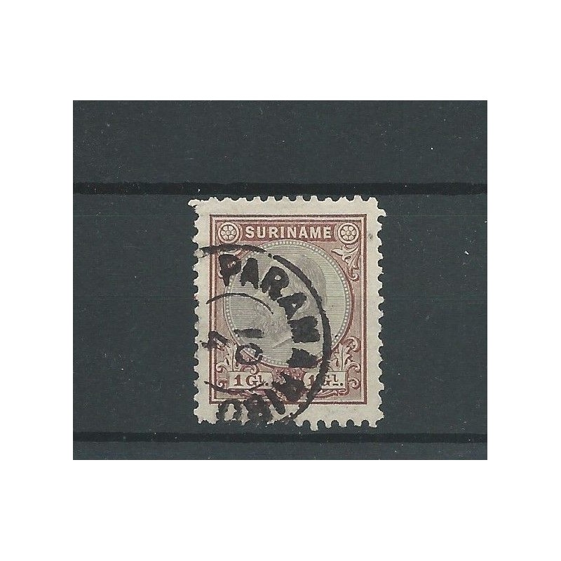 Suriname 14F  willem III 1873  VFU/used CV 65 €