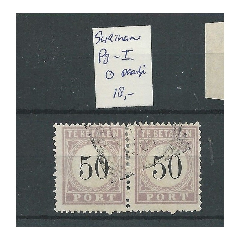 Suriname P8 Type I  paartje VFU/gebr  CV  18 €