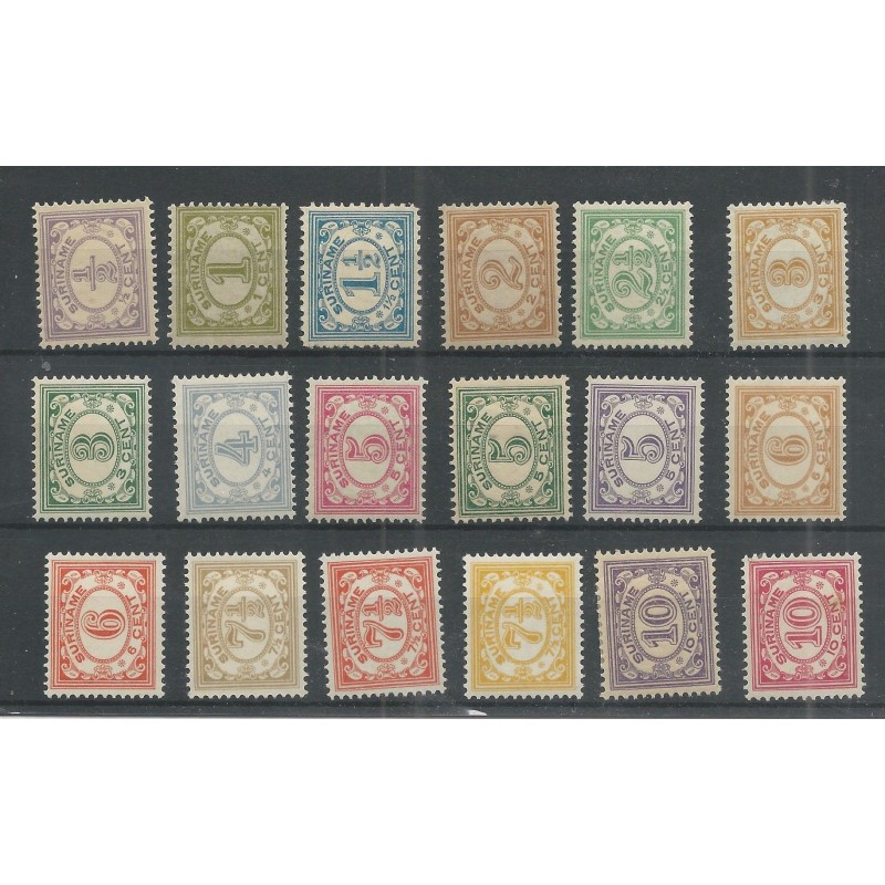 Suriname 69-86 Cijfer  MH/ongebr CV 53 €Pracht !!