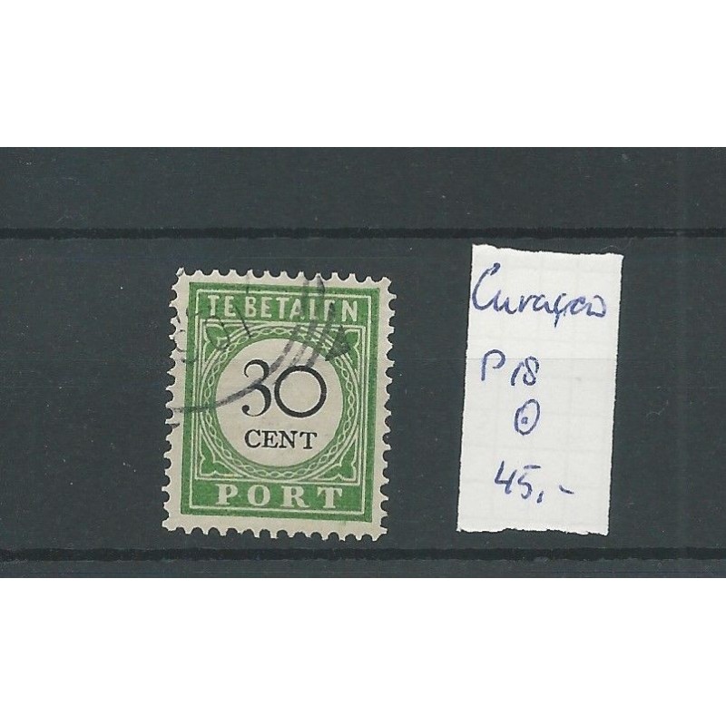 CURACAO  P18 Port 30ct Prachtig  VFU/gebr  CV  45 €