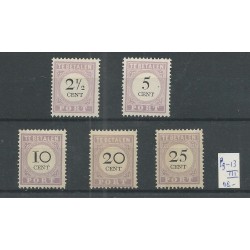 Suriname P9-13  Postage due Type III   MH/unused CV 47 €Extremely fine !!
