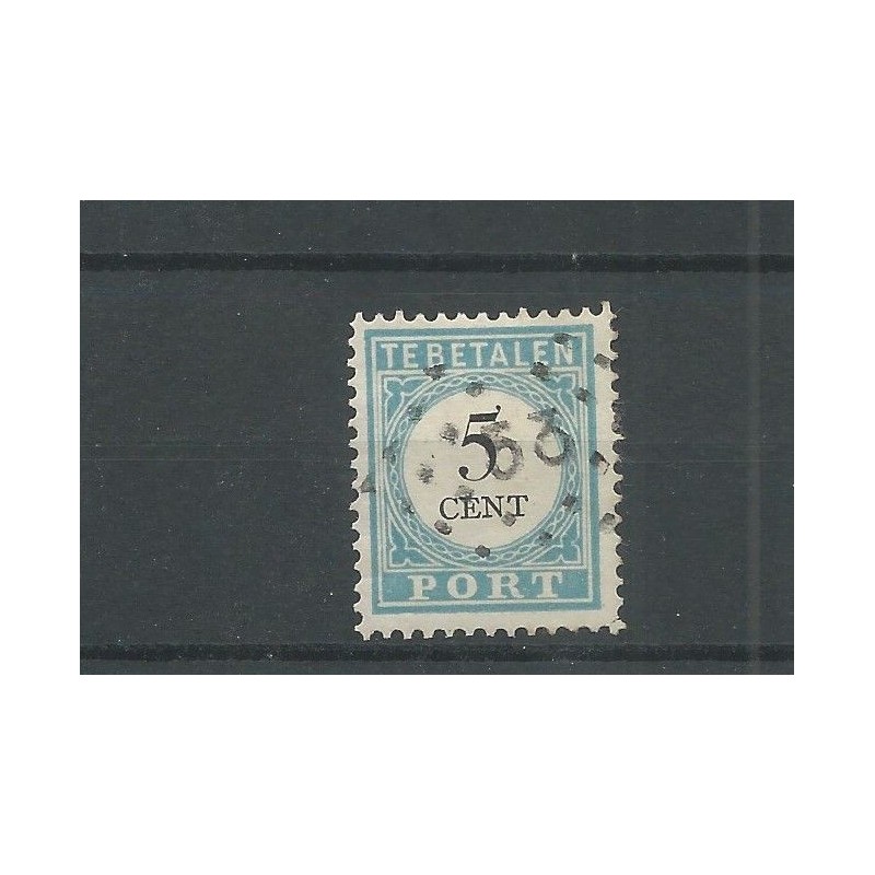 Netherlands P6D-II with numeral dot cancel 53VFU/used  CV 22,50 €  Extremely fine !!
