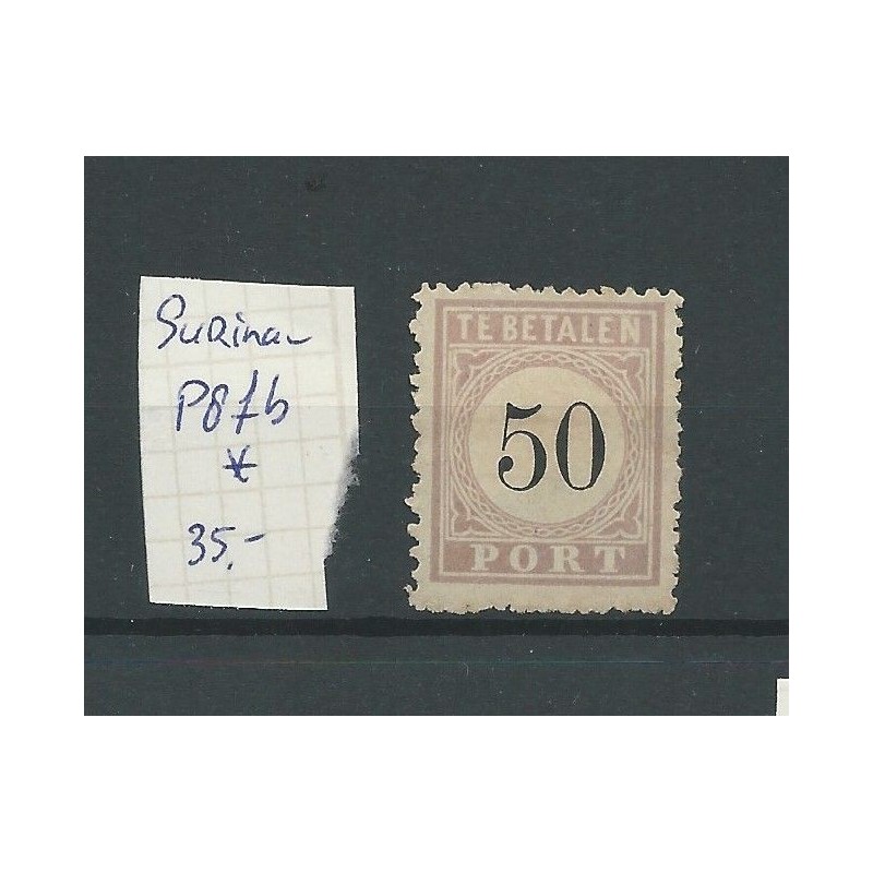 Suriname P8fb "Barst"  MH/ongebr  CV  35 € (2)
