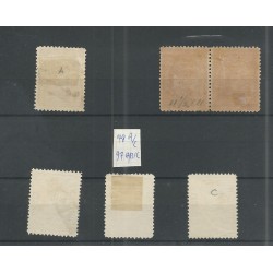 Dutch East Indies  79A/C and 97 A/B/C   VFU/used  CV 40 €  EXTREMELY FINE !!